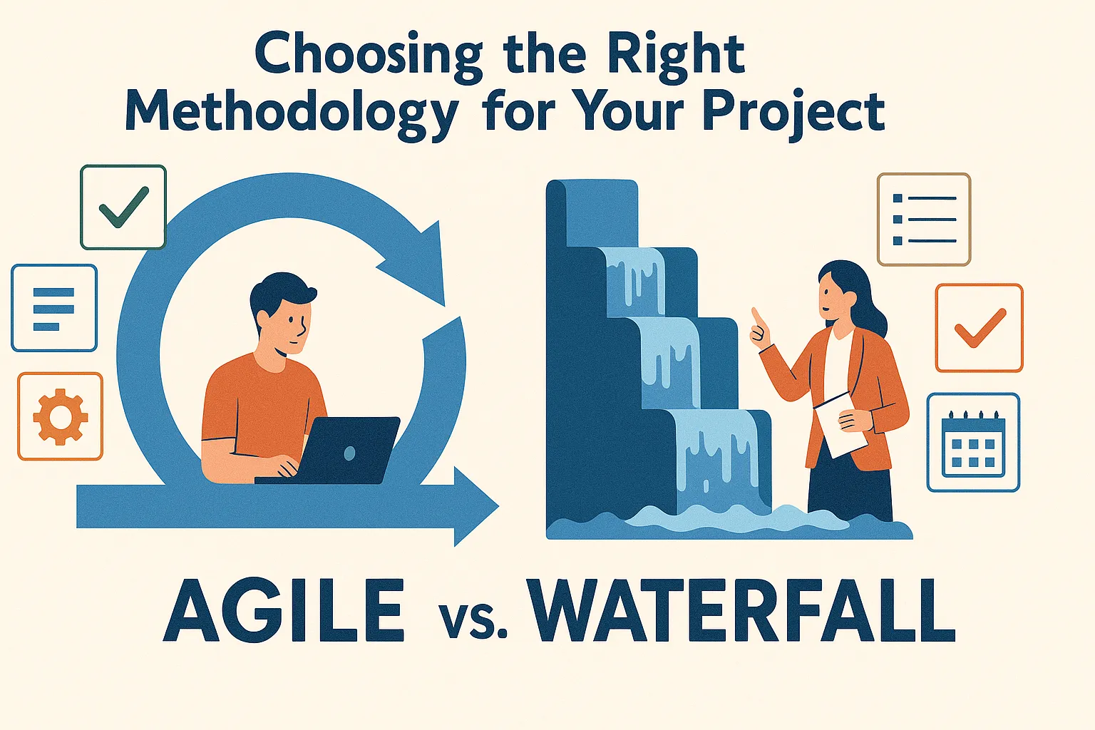 Read more about the article Agile vs. Waterfall: Choosing the Right Methodology for Your Project