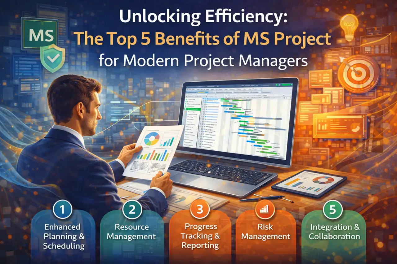 Read more about the article Unlocking Efficiency: The Top 5 Benefits of MS Project for Modern Project Managers